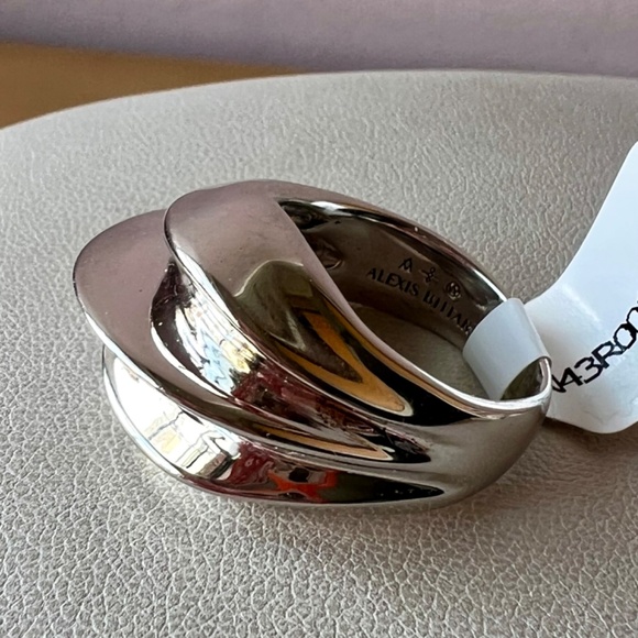 ALEXIS BITTAR FINE COLLECTION 925 STERLING SILVER MARQUIS RIDGED RING BRAND NEW - Picture 3 of 16